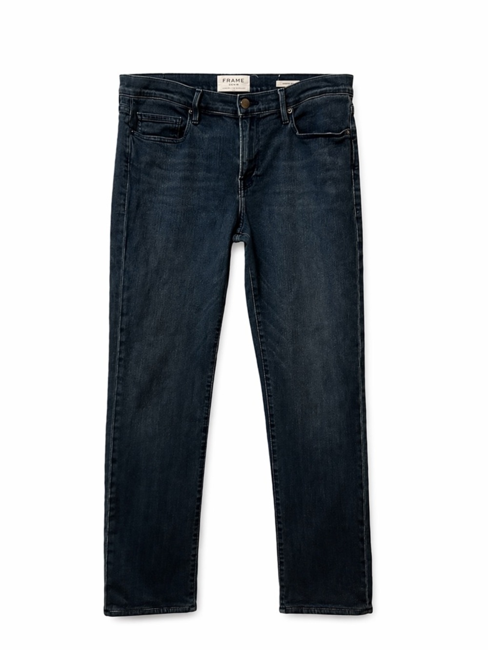 Frame Denim Men Slim Straight Jeans in Dark Indigo